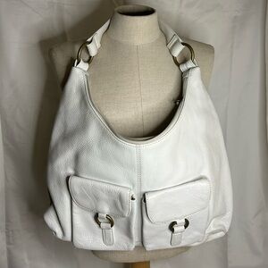 HOBO White Leather Hobo Bag